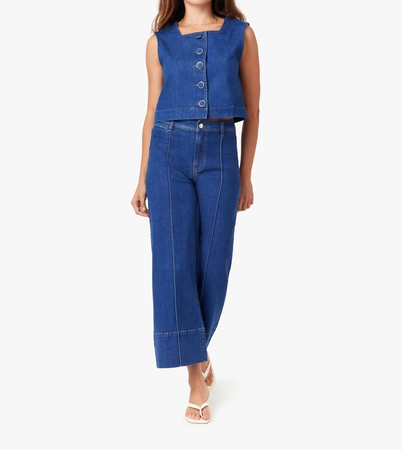 Habitual - Denver Pintuck Crop Denim Pant