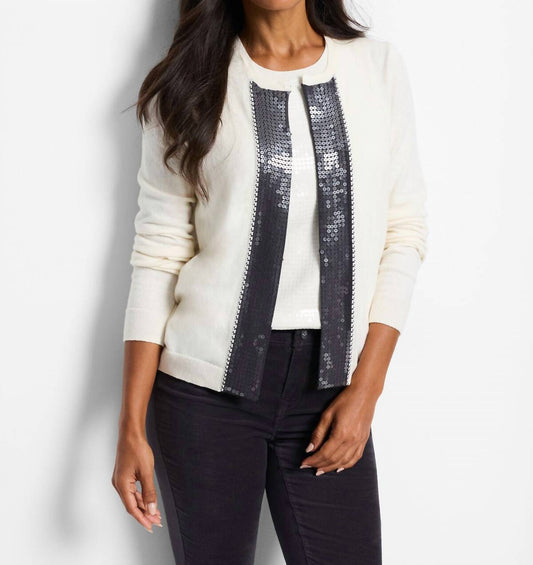 Nic + Zoe - Sequin Trimmed Cardigan