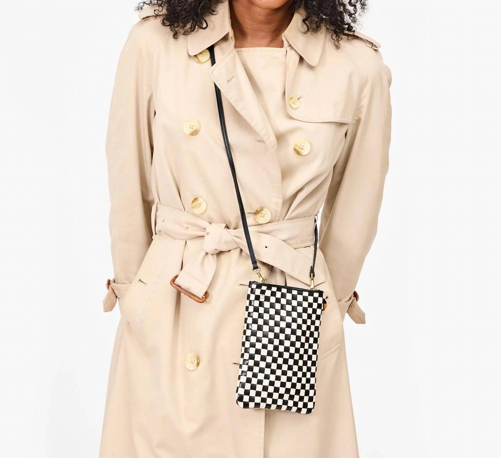 Clare V. - Checkered Crossbody Phone Bag