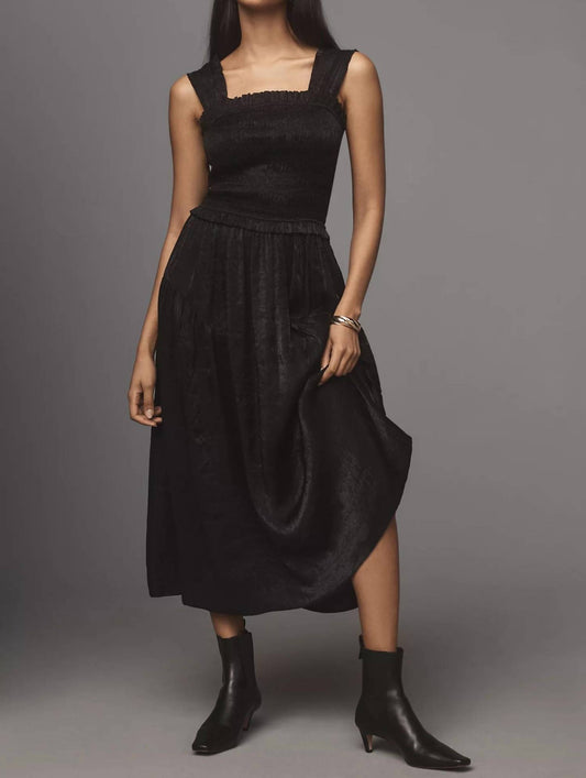 Damson Madder - Violet Satin Midi Dress