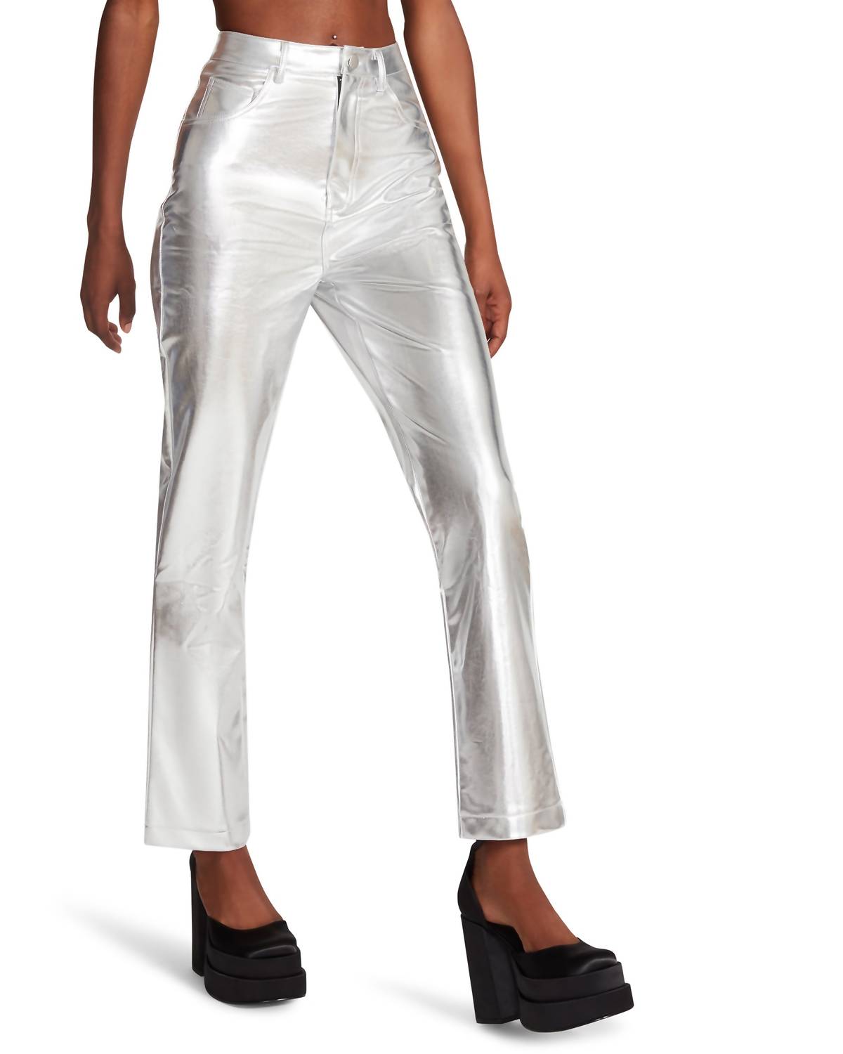 STEVE MADDEN Josie Pants in silver - women's pants - alternate view