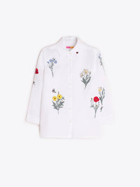 Vilagallo - Embroidered Flowers Shirt