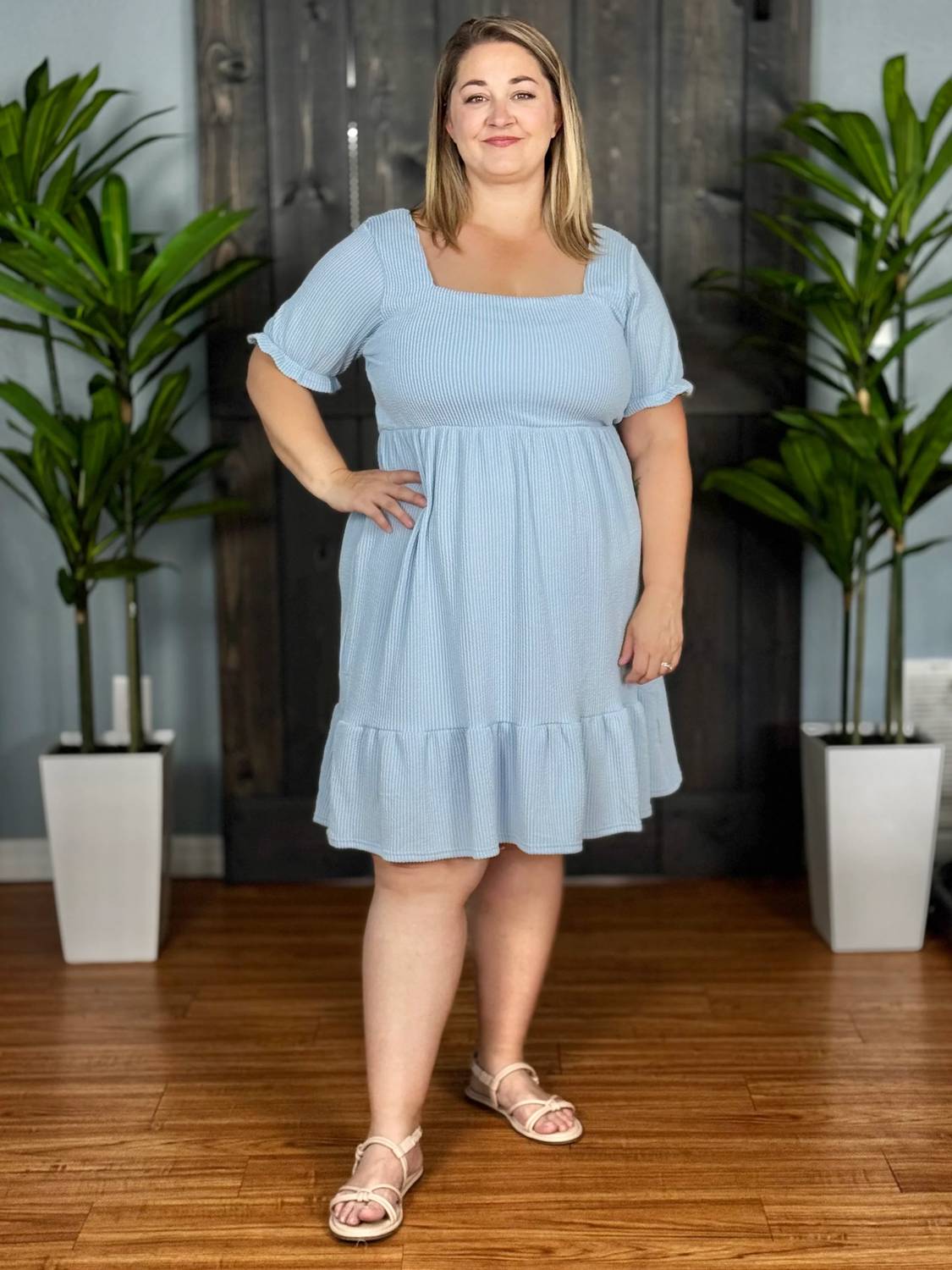 Simply Southern - Radiantly Ribbed Babydoll Midi Dress