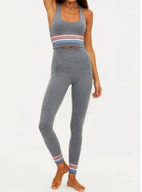 Beach Riot Piper Legging in horizon heather gray - women's pants - detail view