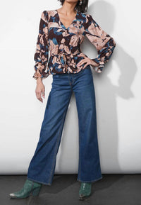 Greylin - Nicki Printed V-neck Blouse