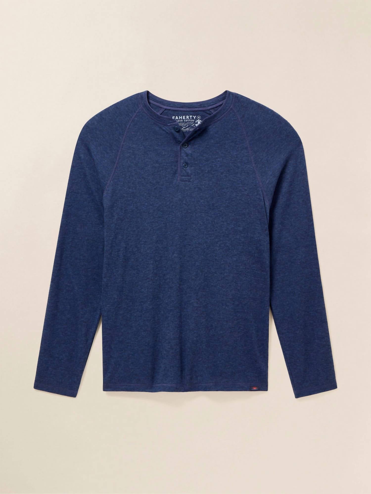 Faherty - Men's Long Sleeve Cloud Henley Top