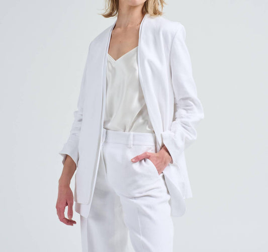 Lafayette 148 - V-neck Ruched Sleeve Blazer