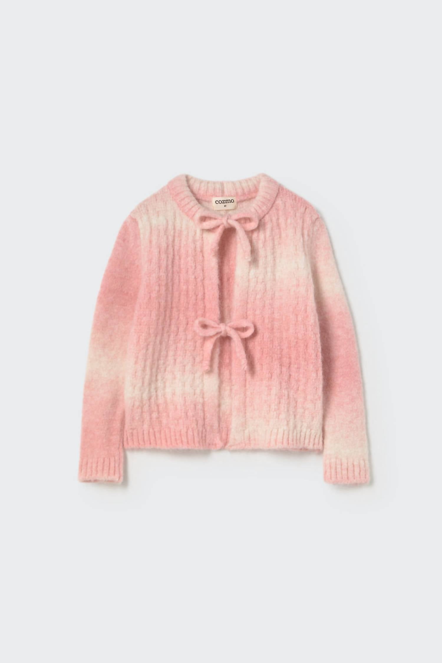 Cozmo - Girls' Soft Dyed Tricot Bow Cardigan
