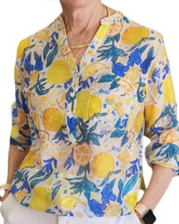 TEMPO PARIS Lemon Zest for Life Top in yellow - women's blouse - detail view