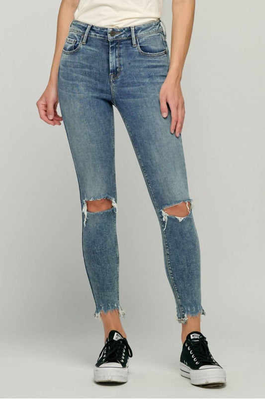 Hidden - Amelia Chewed Hem Distressed Skinny Jeans