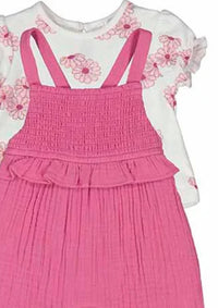 Mayoral - Baby Girl's Overall & Floral Shirt Set