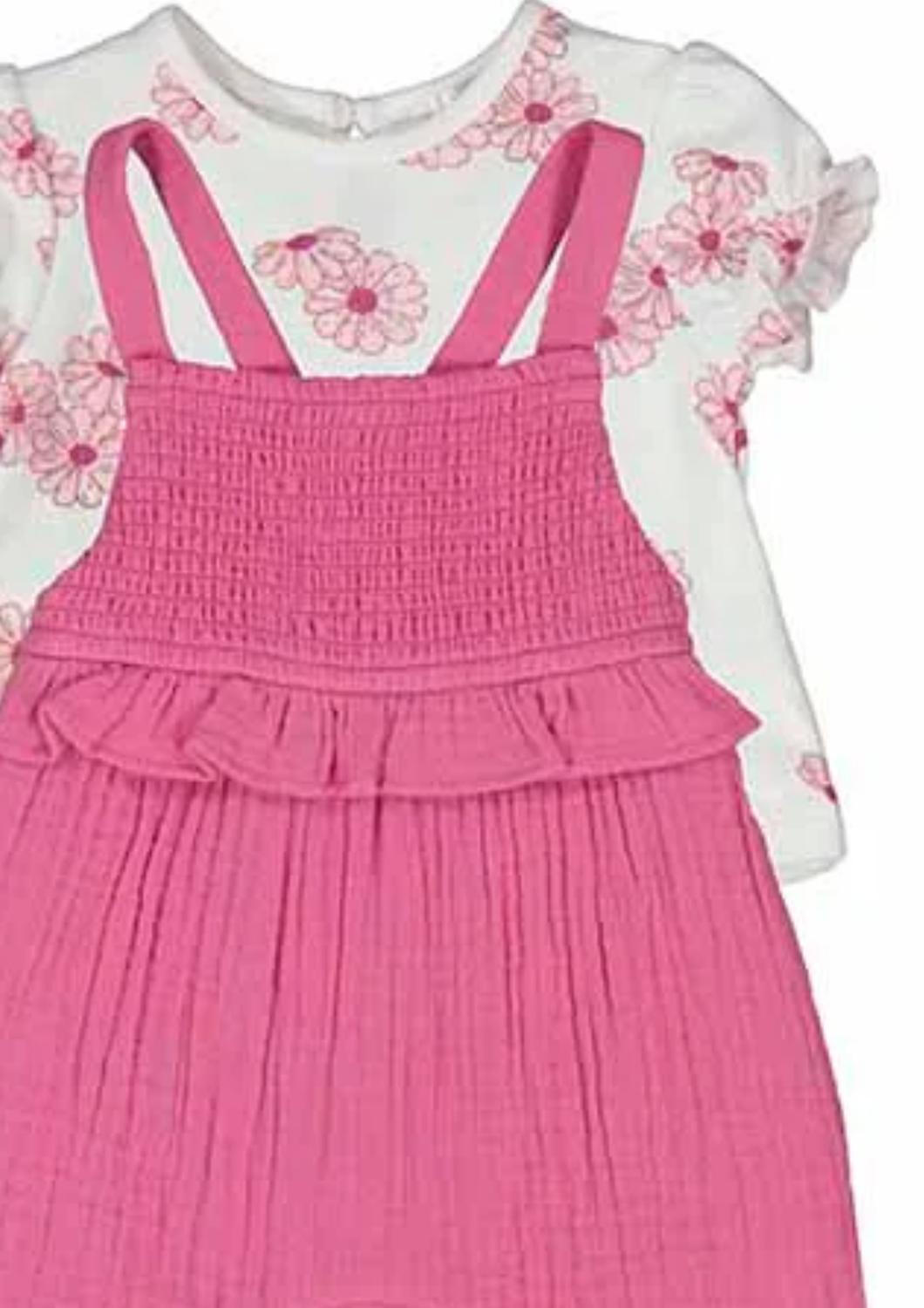Mayoral - Baby Girl's Overall & Floral Shirt Set