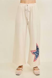 J.Her - Women's Americana Double Stars Patched Pant