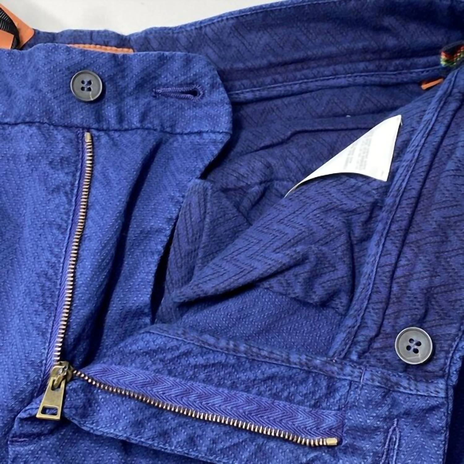 Missoni Men’s Textured Zig Zag Trousers in blue - men's pants - view 7