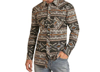 Rock & Roll Denim - Modern Fit Aztec Snap Shirt