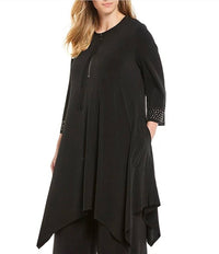 Ic Collection - Handkerchief Hem Embellished Tunic