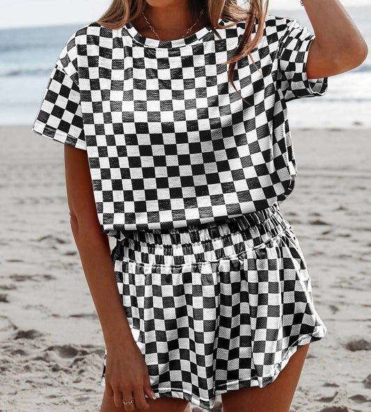 Aapparella - Women's Top And High Waist Skort Set