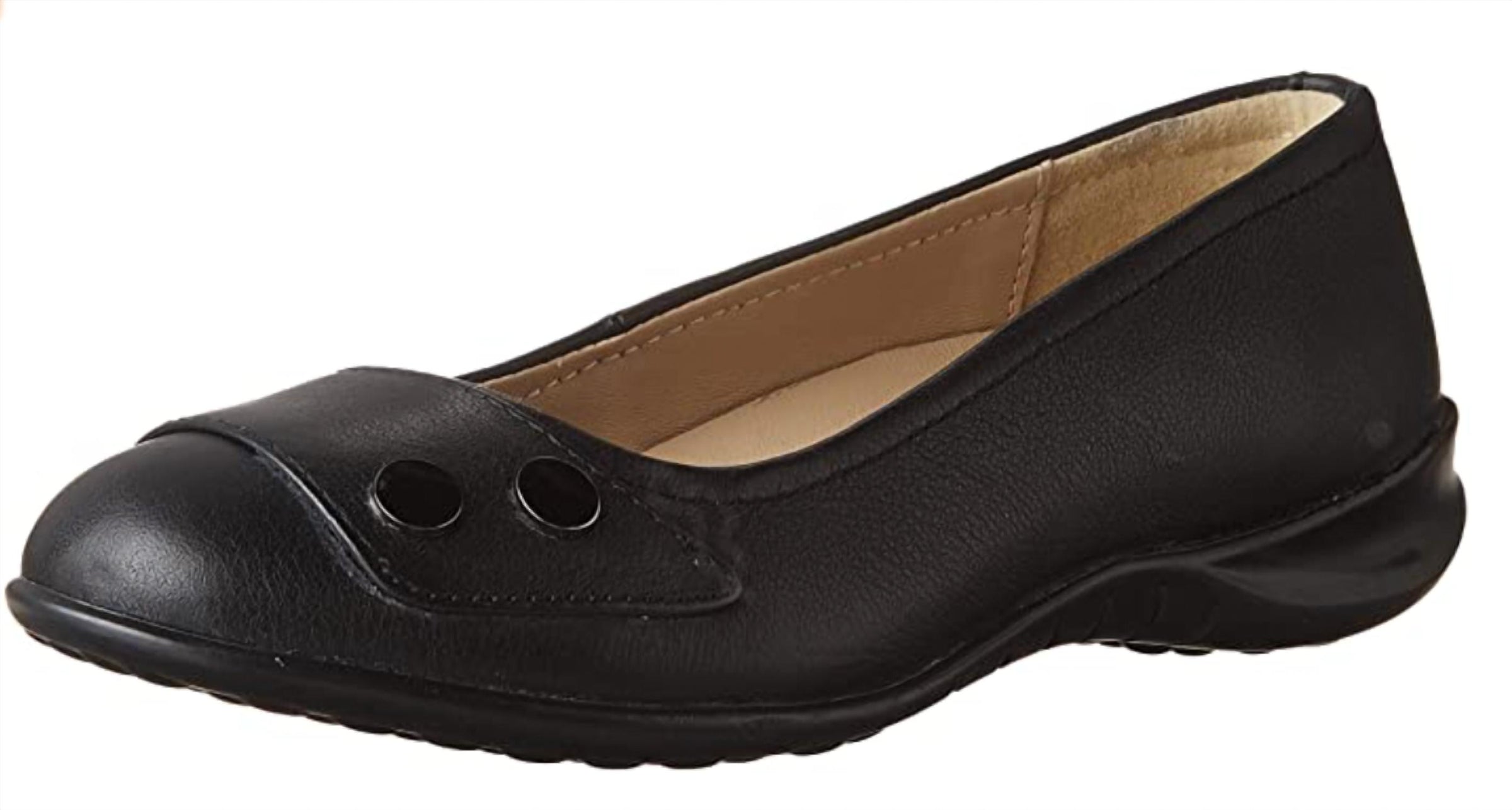 Hush Puppies Women's Lara Bria Slip On Flats in black - women's flats - detail view