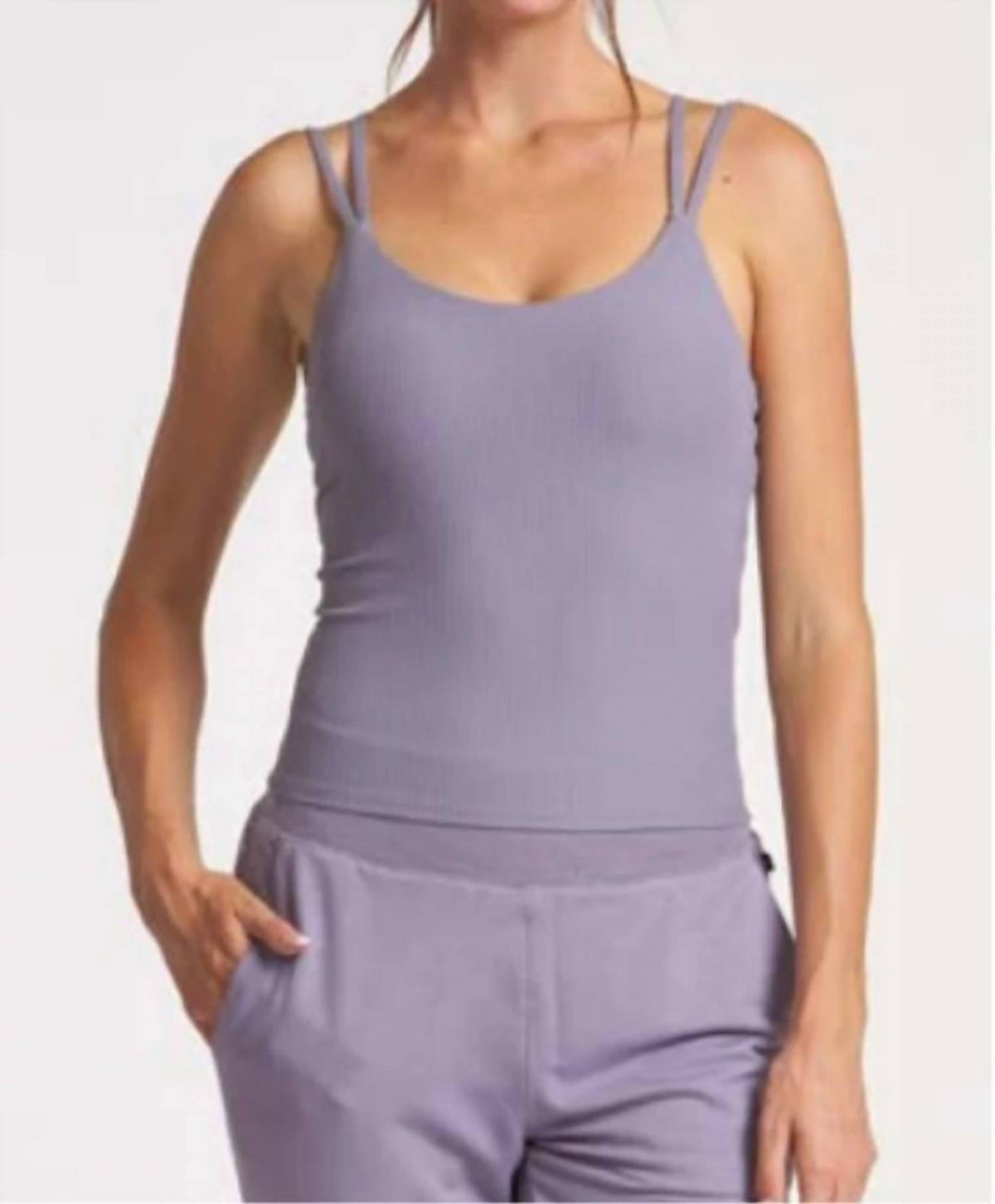 Thrive Societe - Women's Grid Double Strap Longline Bra
