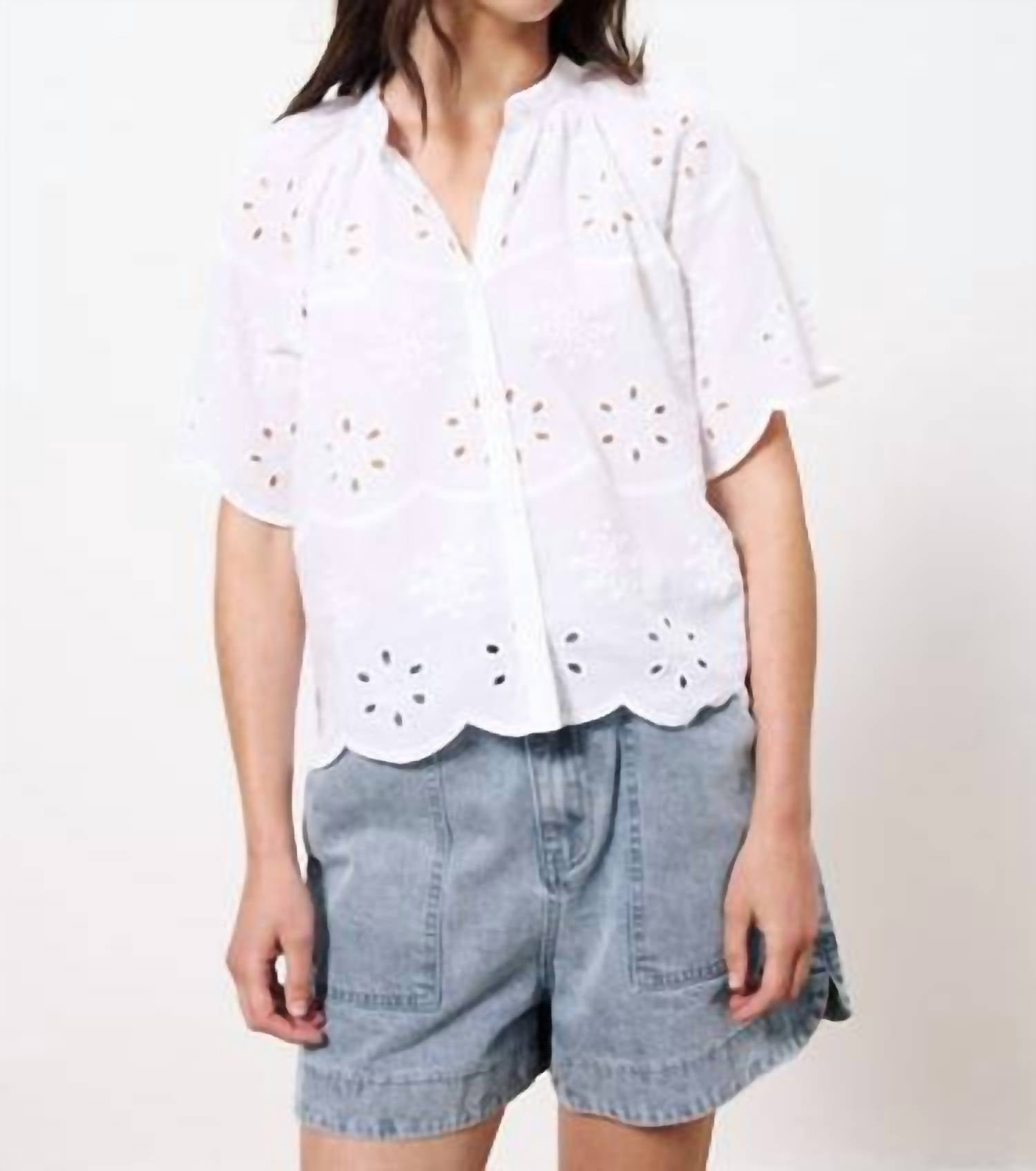 Frnch - Neda Scalloped Sleeve Blouse