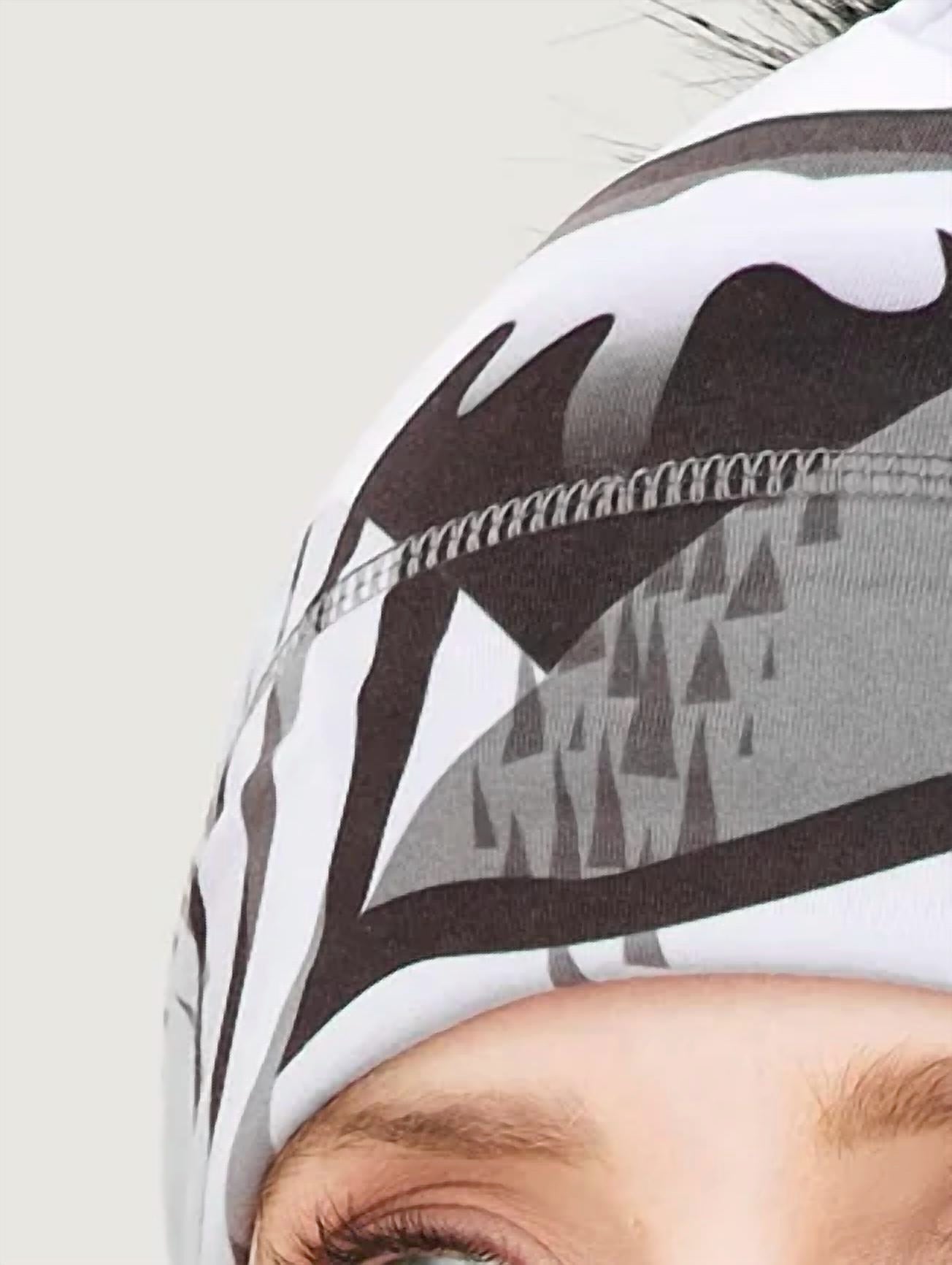 krimson klover Illustrated Beanie in saint anton grey - women's hat - detail view
