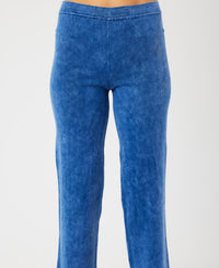 Angel Apparel Wide Leg Lounge Pants in denim - women's pants