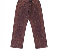 Knotwtr - Women's Rhinestone Denim Straight Jeans