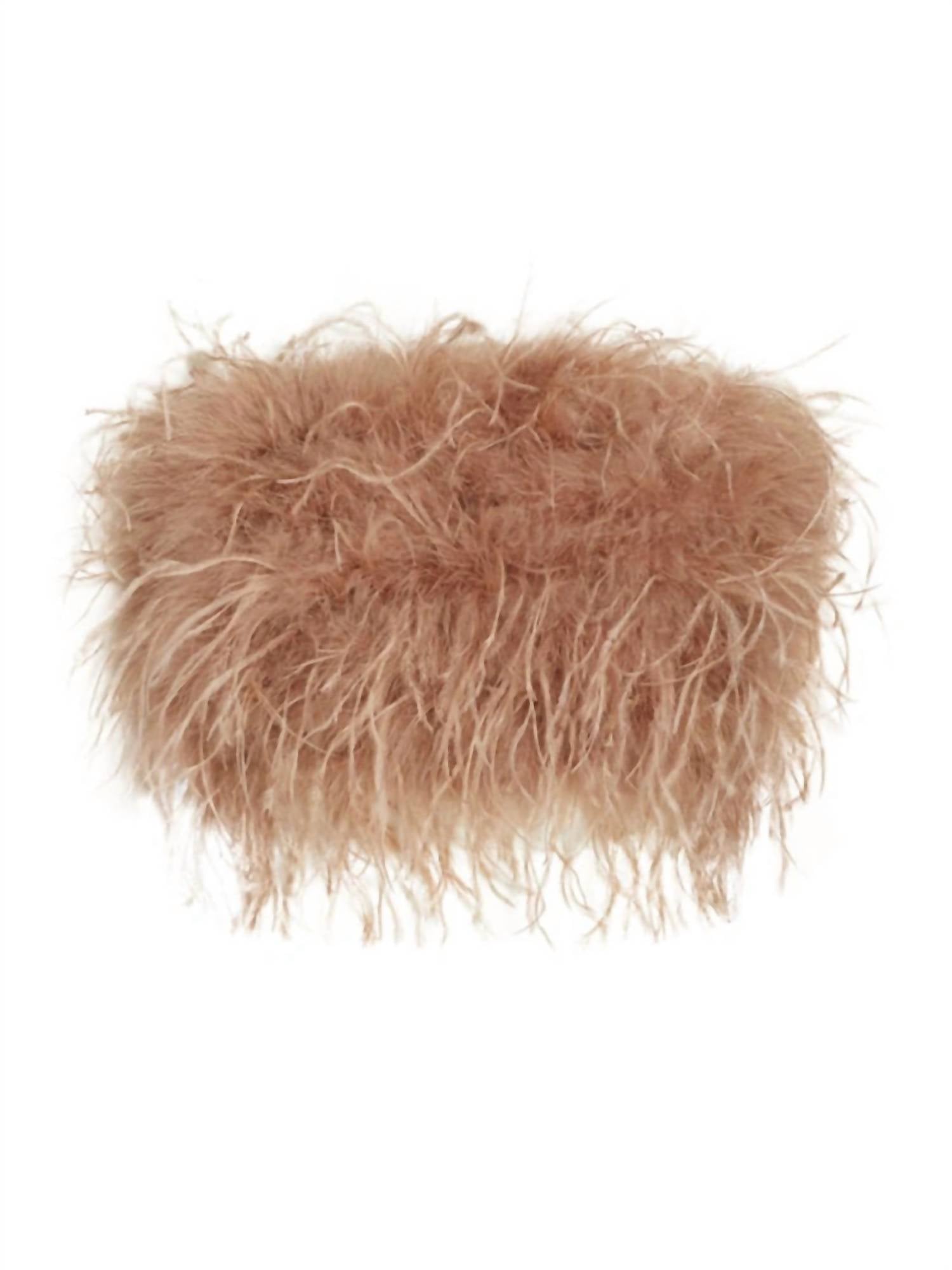 Lamarque - Zaina Ostrich Feather Bustier Top