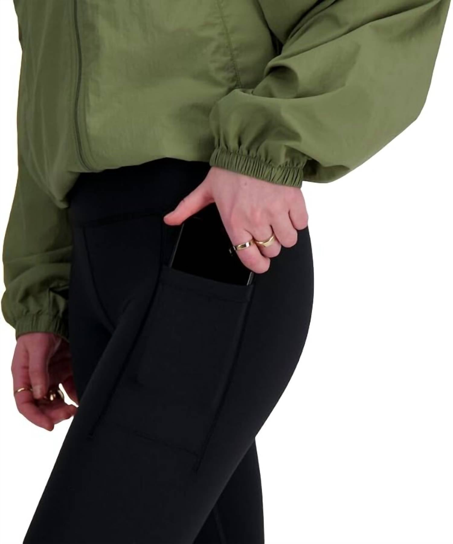 New Balance Sleek Pocket High Rise Legging 27 in black - women's pants - alternate view