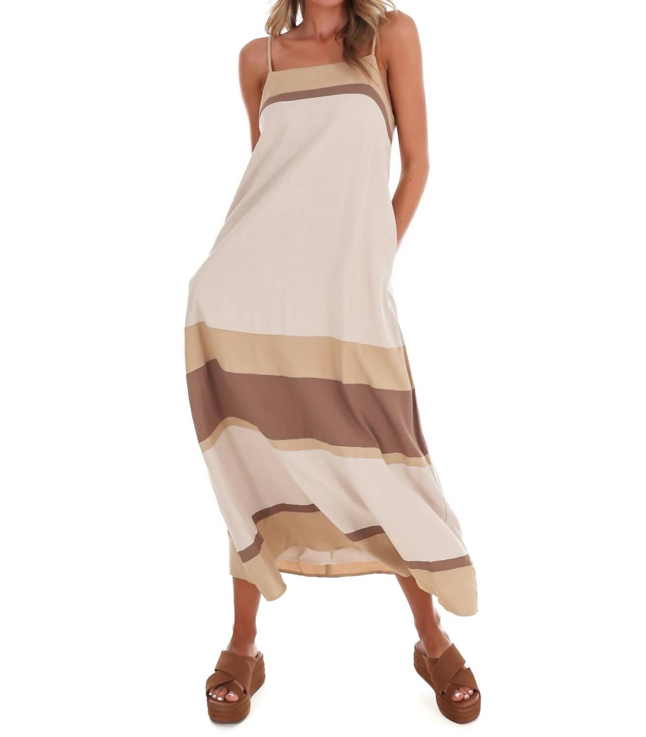 Mustard Seed - Desert Breeze Colorblock Maxi Dress