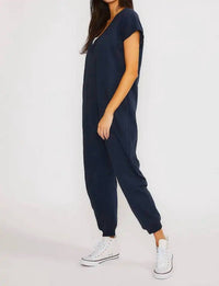 Wasabi + Mint - Zoey Slub Relaxed Jumpsuit