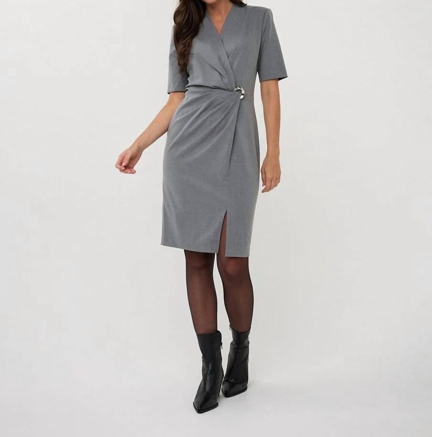 Esqualo - Buckle Short Sleeve Dress