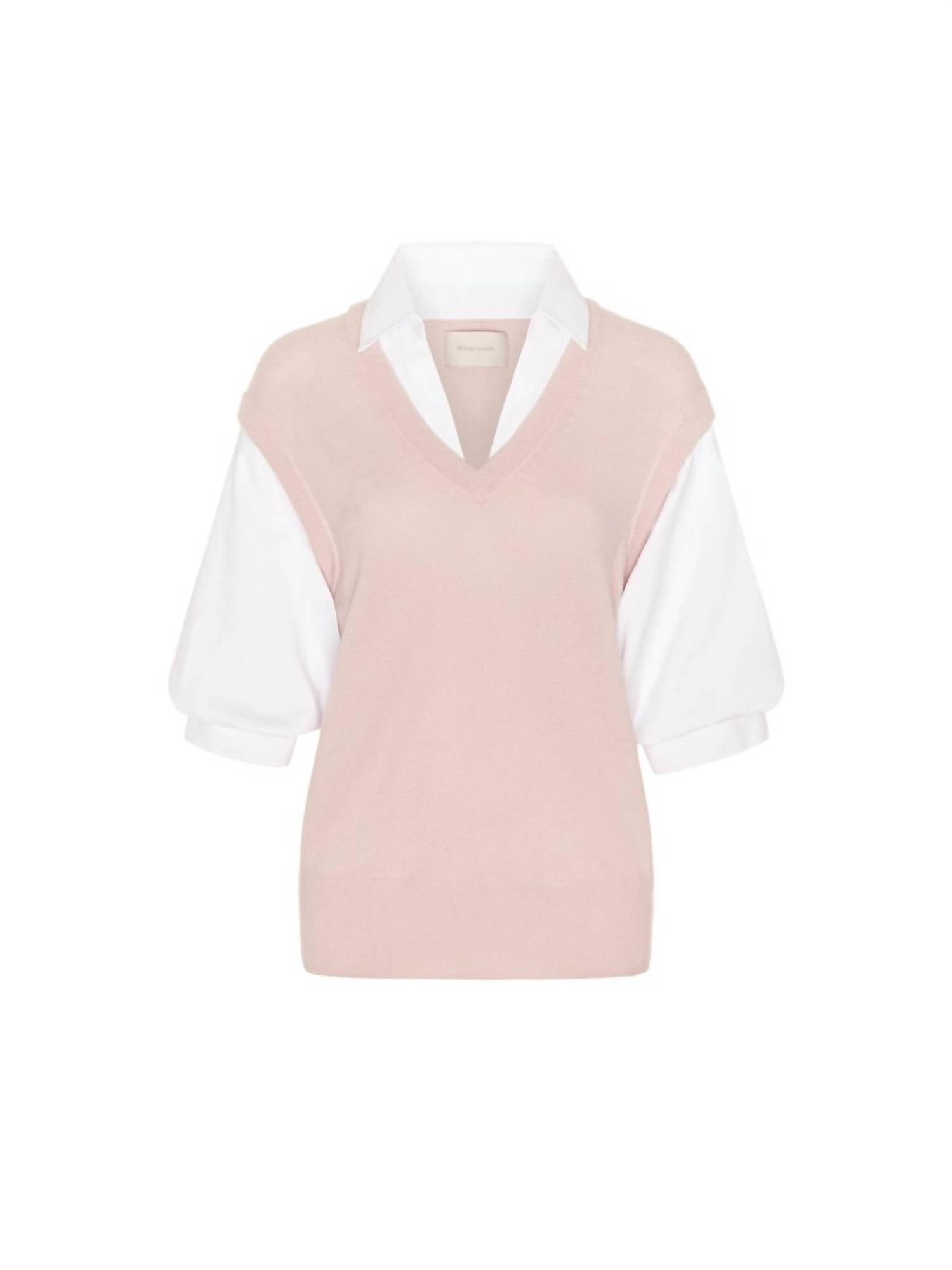 Brochu Walker Kate Looker Shirt in paloma with white - women's blouse - view 7