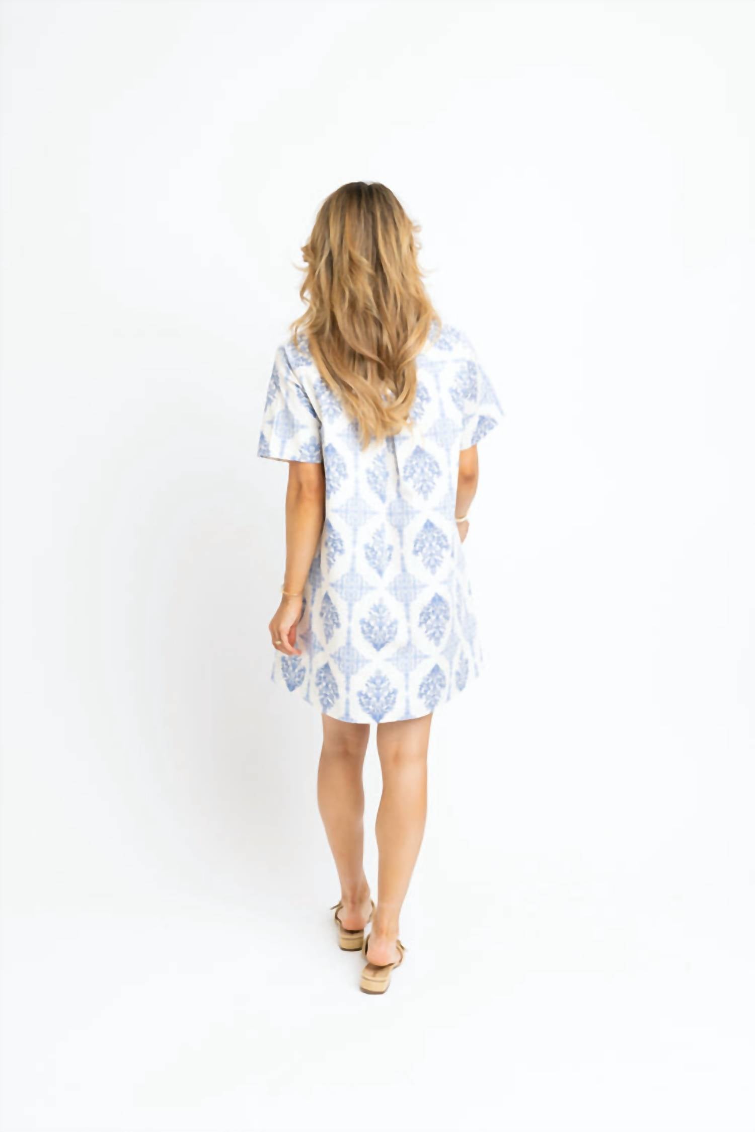 Karlie - Vintage Floral Pleat Tie Back Dress