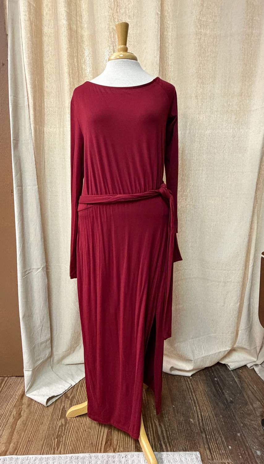 White Birch - Women's Long Sleeve Midi Dress
