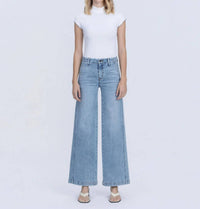 Flying Monkey - High Rise Trouser Hem Twist Wide Leg Jeans