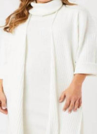 Angel - Long Sleeve Ribbed Sweater Coat