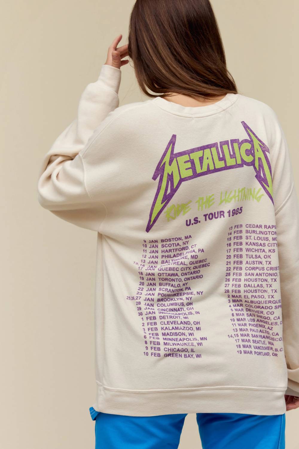 Daydreamer - Metallica Ride The Lightning Bf Crew Sweatshirt