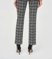 Joseph Ribkoff - Plaid Jacquard Pull On Straight Pant