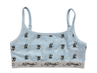 Ed Hardy Women's Sailor Cat Elastic Brallete in baby blue - women's intimate
