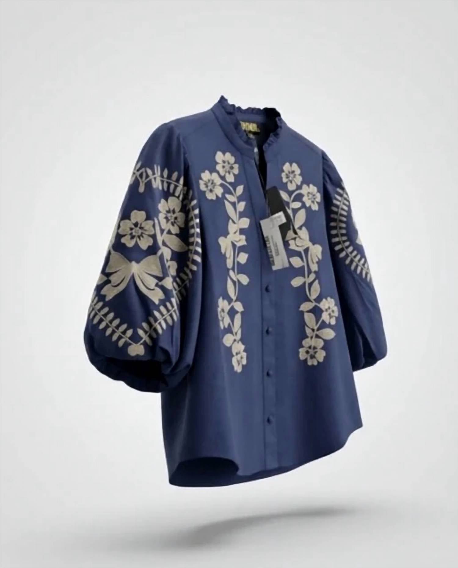 Thml - Puff Sleeve Embroidery Top