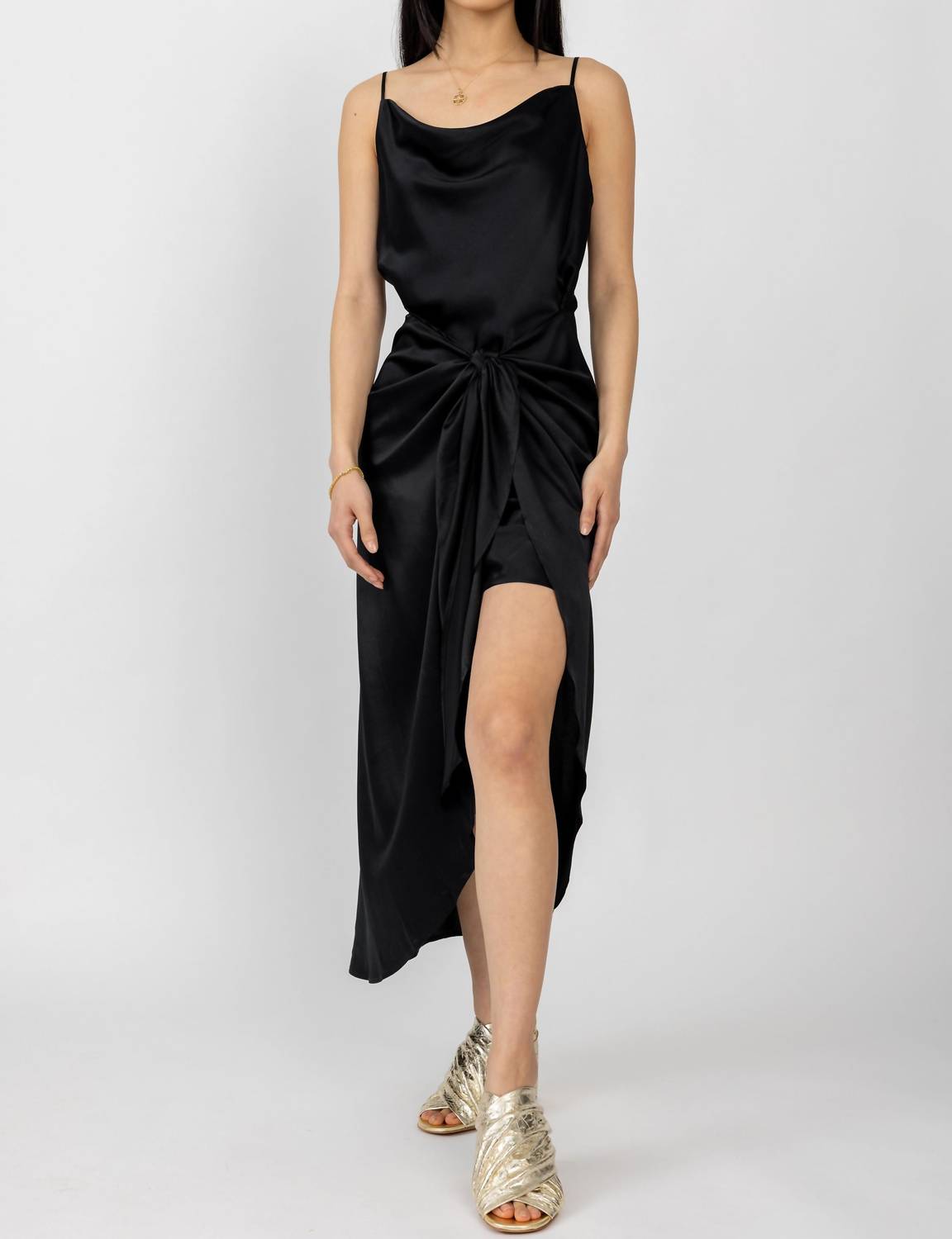 L'Agence - Rose Silk Wrap Dress
