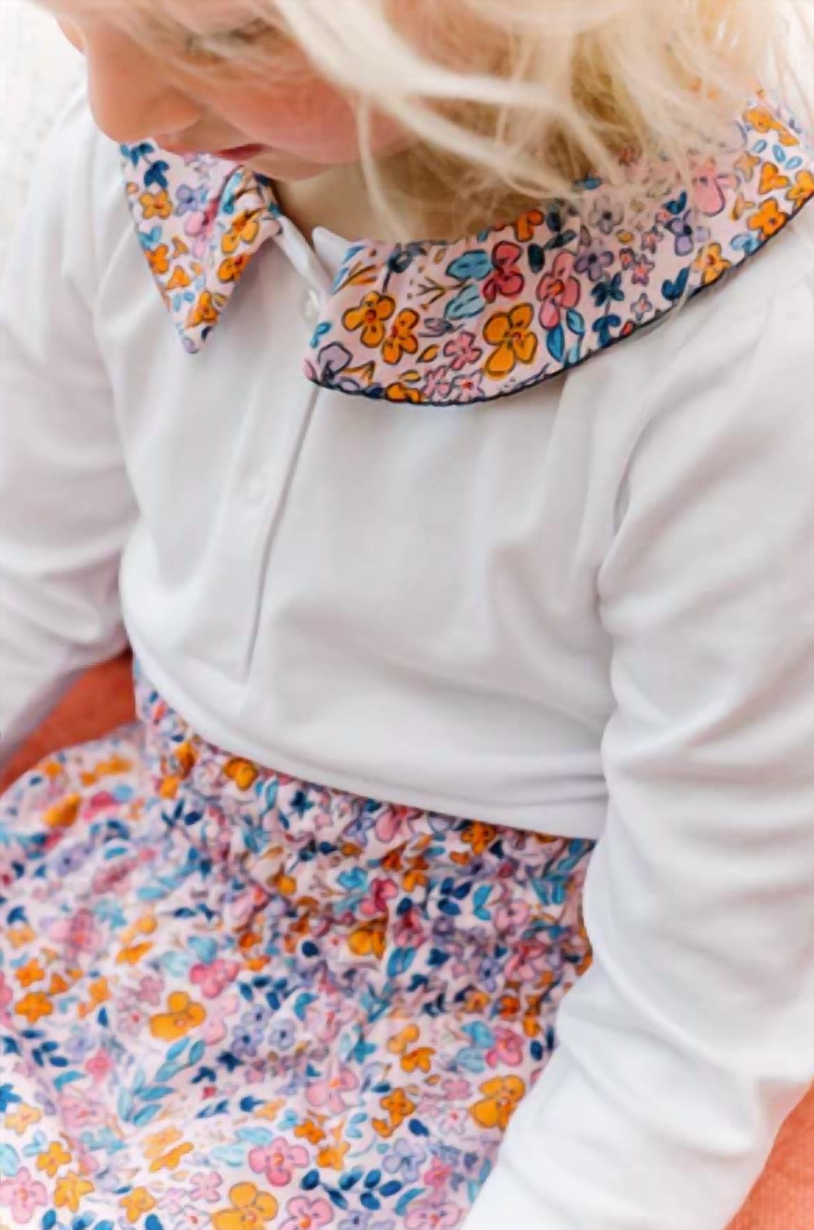 The Proper Peony - Girls' Pansy Floral Shirt