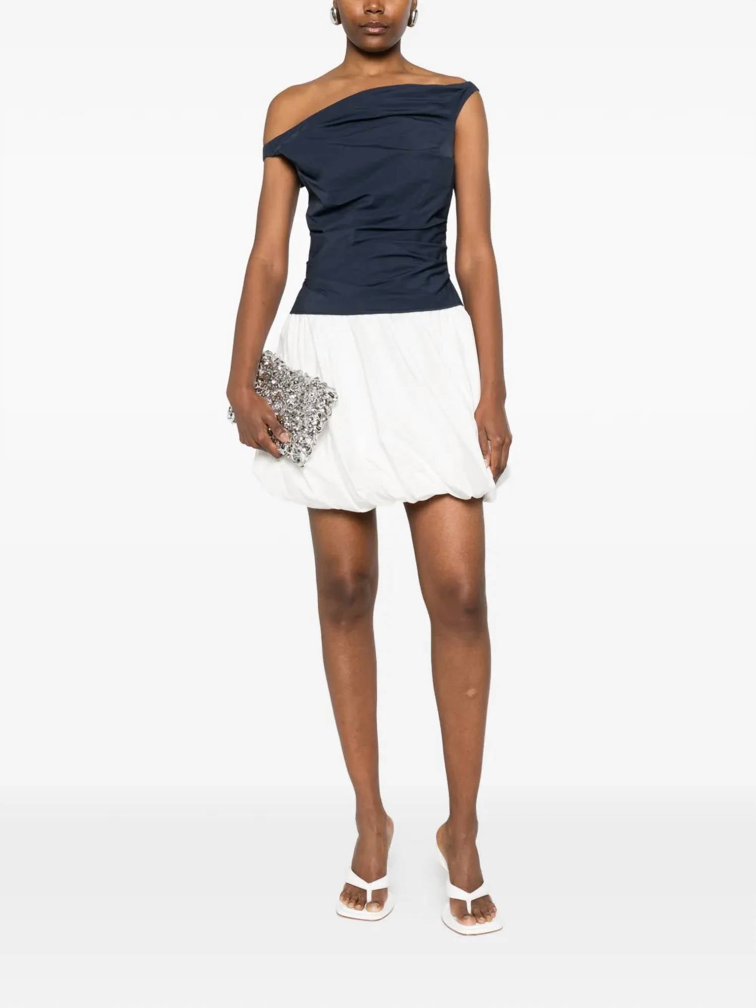 SIMKHAI Salina Bubble Mini Dress in midnight multi - women's dress