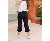 Julia Rose Gabriella High Waisted Gaucho Pant in black - women's pants - alternate view