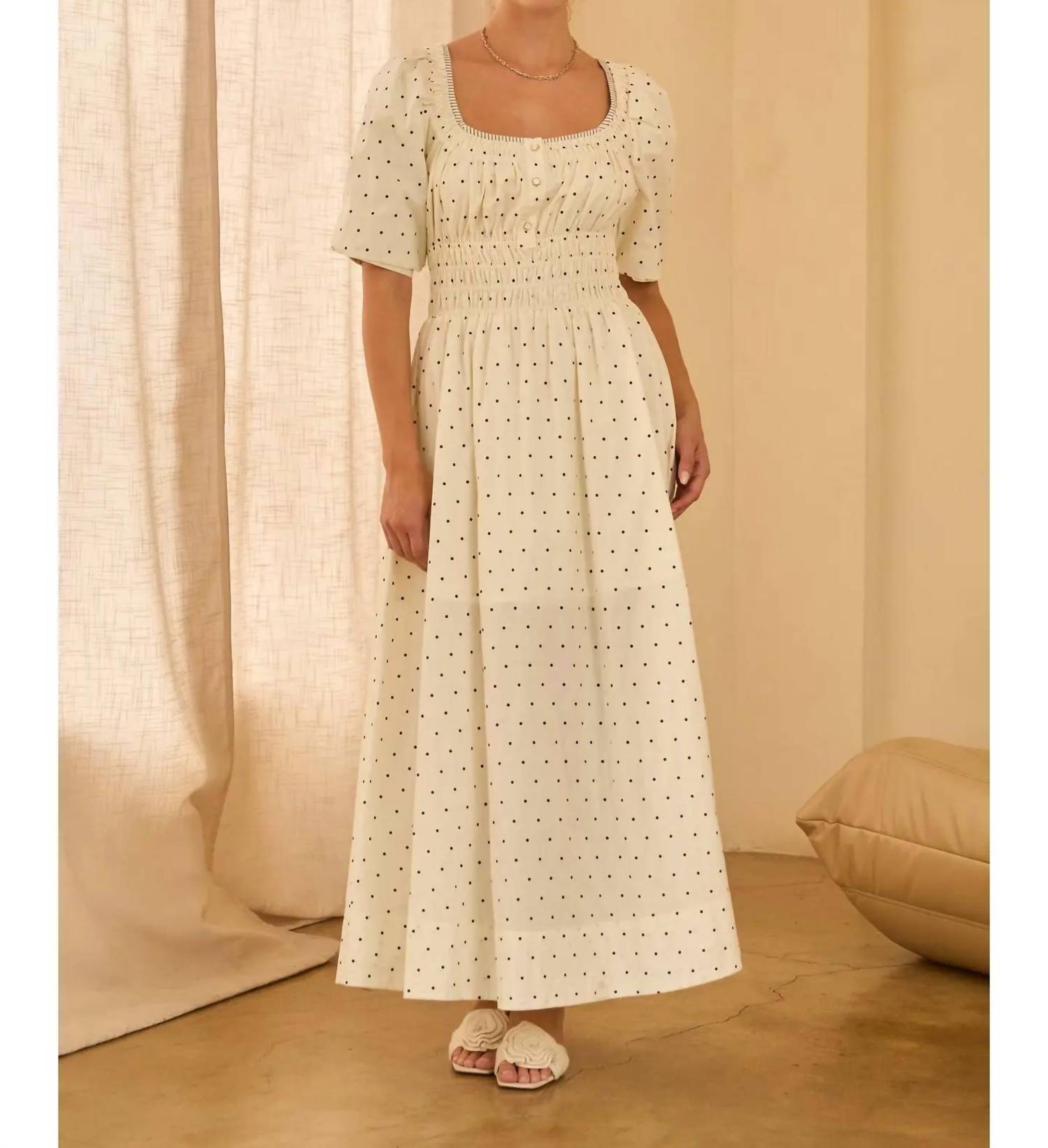 Skies Are Blue - Dotted Maxi Dress