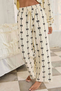 Bucketlist - Bow Print Terry Jogger