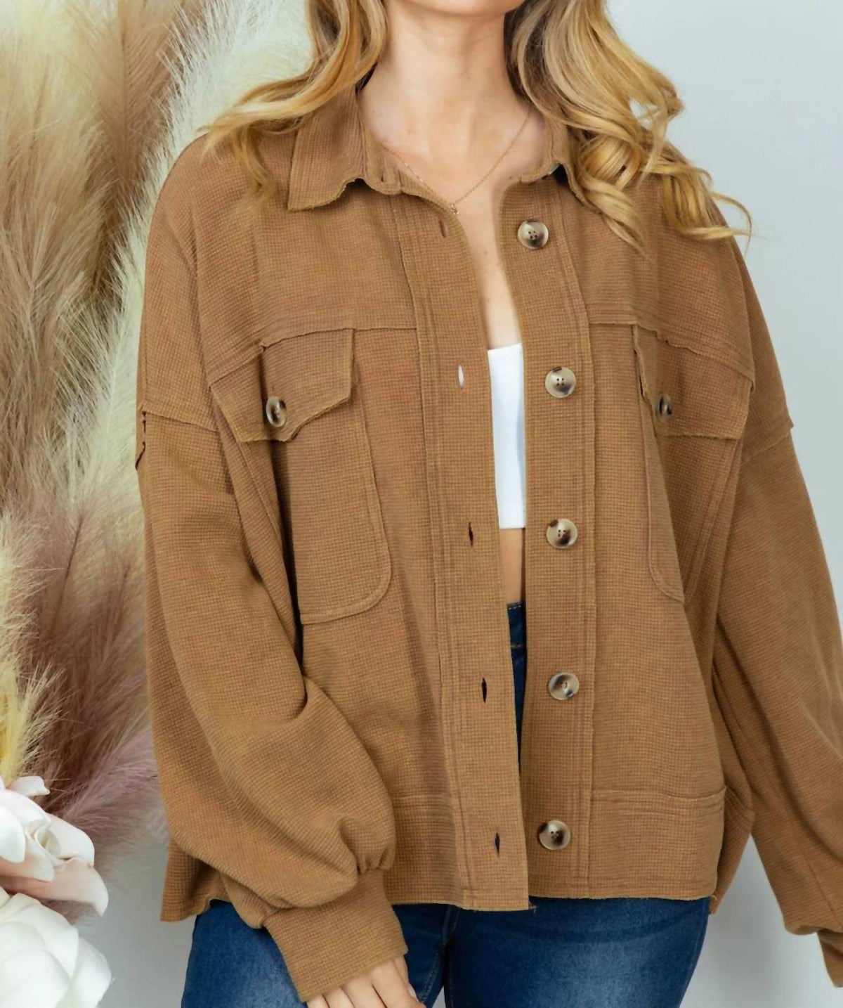 White Birch - Women's Long Sleeve Solid Knit Jacket