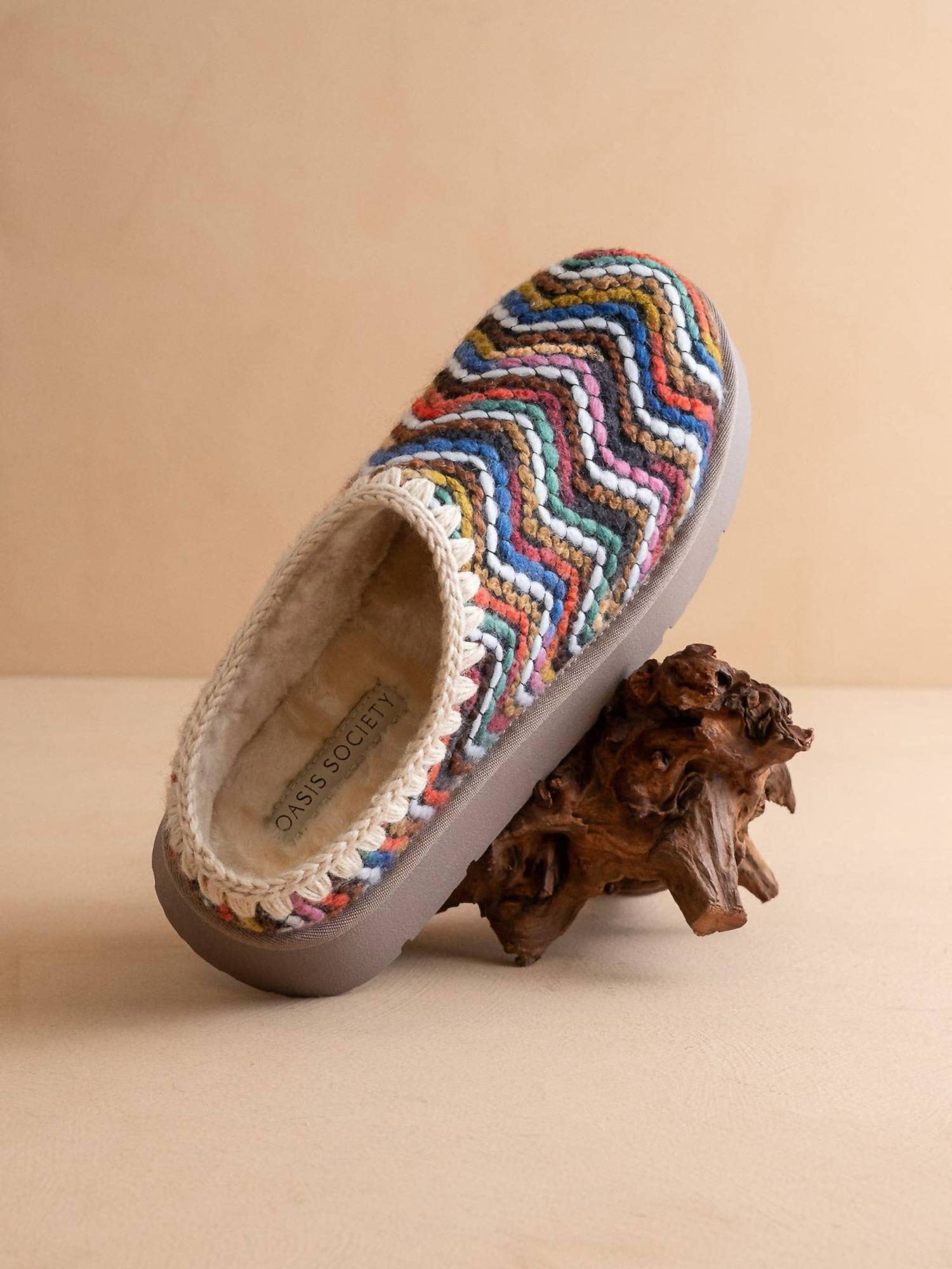 OASIS SOCIETY Women's Brandi Platform Cozy Mule Slipper in multi - women's shoe - view 4