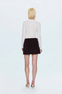 PISTOLA Uma High Rise Mini Skirt in mocha 2 - women's skirt - alternate view